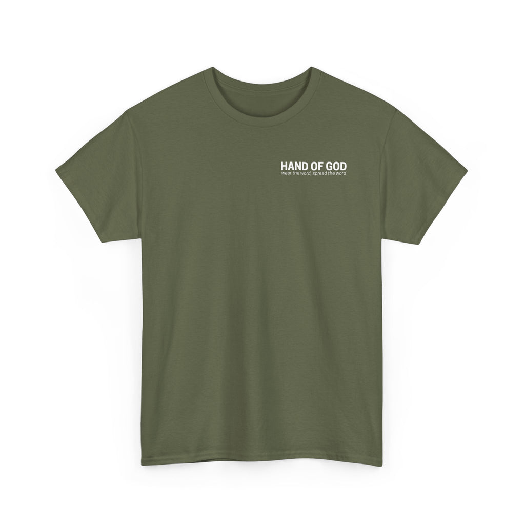 YESHUA Stacked T-Shirt | Hebrew Christian Tee | Hand of God Graphic Tee