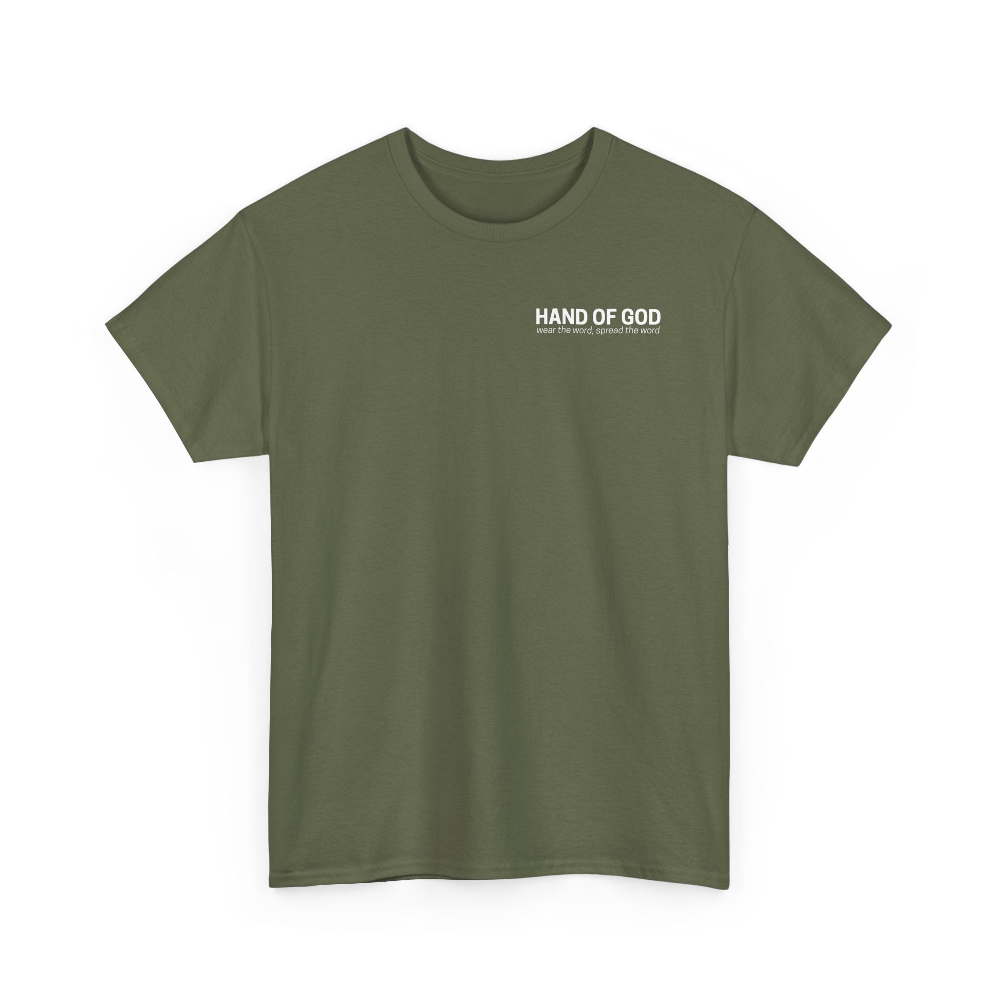 YESHUA Stacked T-Shirt | Hebrew Christian Tee | Hand of God Graphic Tee