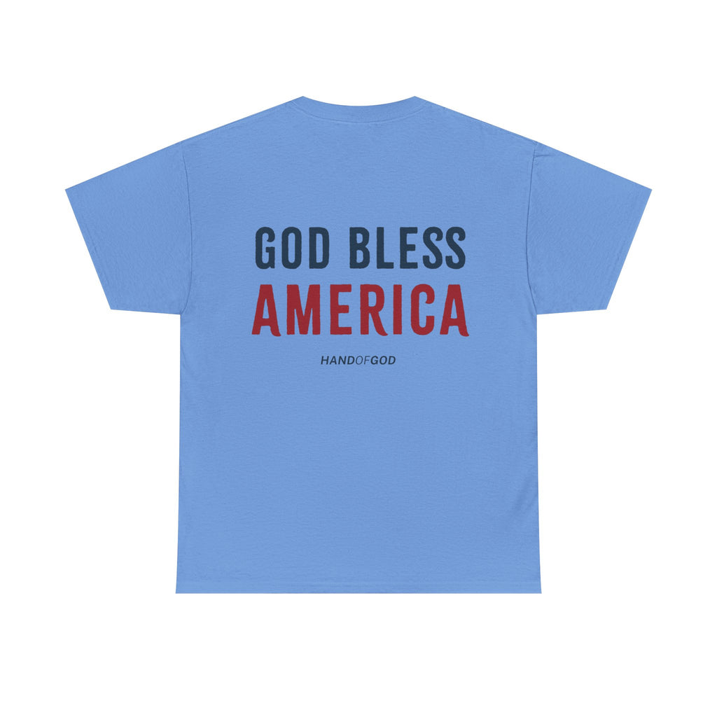 God Bless America Shirt – Christian Patriotic T-Shirt | Hand of God “Wear the Word” Tee