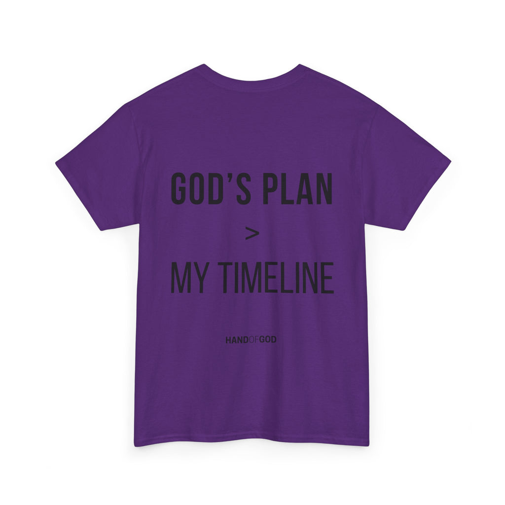 God's Plan > My Timeline Christian T-Shirt | Hand of God Faith Apparel