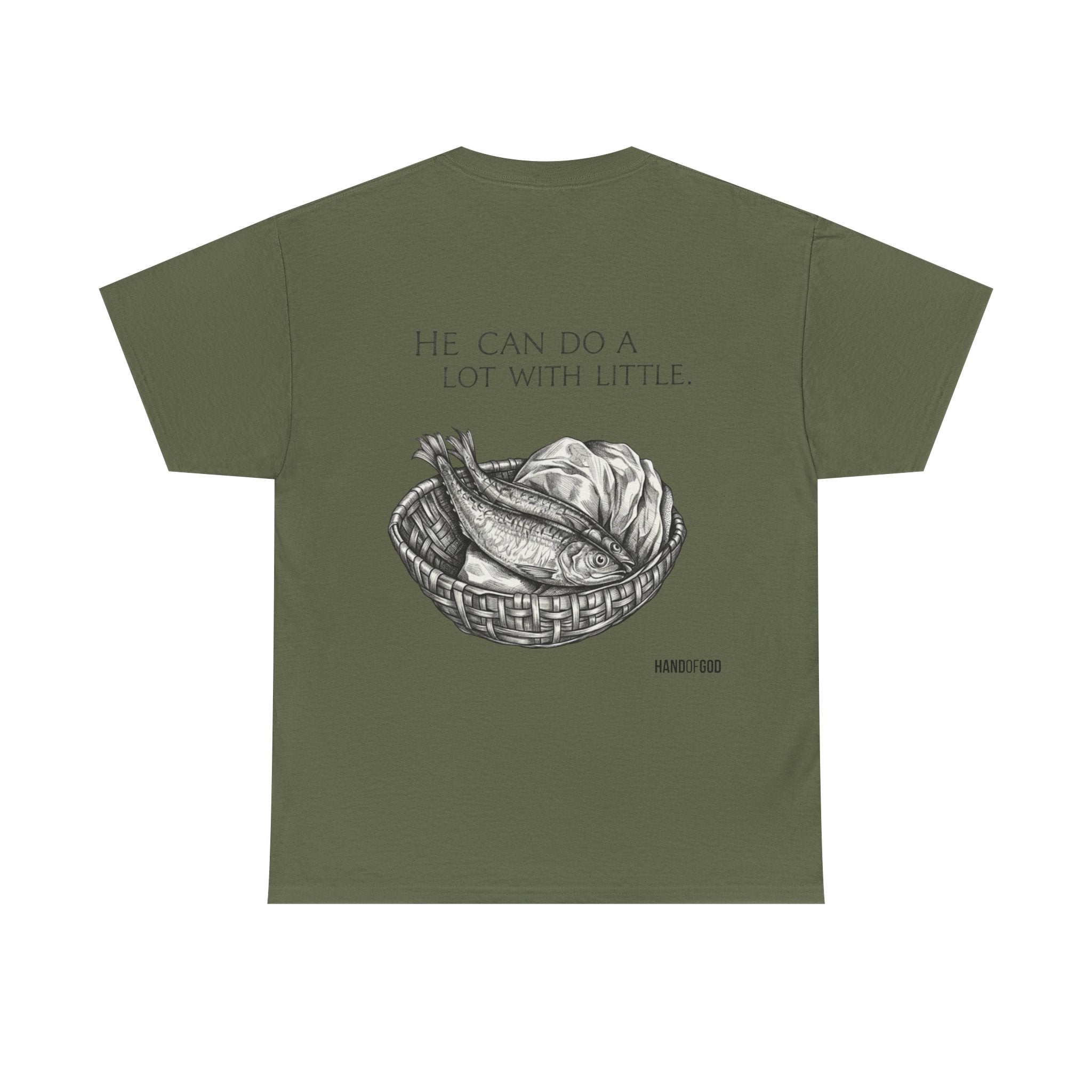 He Can Do a Lot With a Little T-Shirt | Christian Faith Apparel | Hand of God