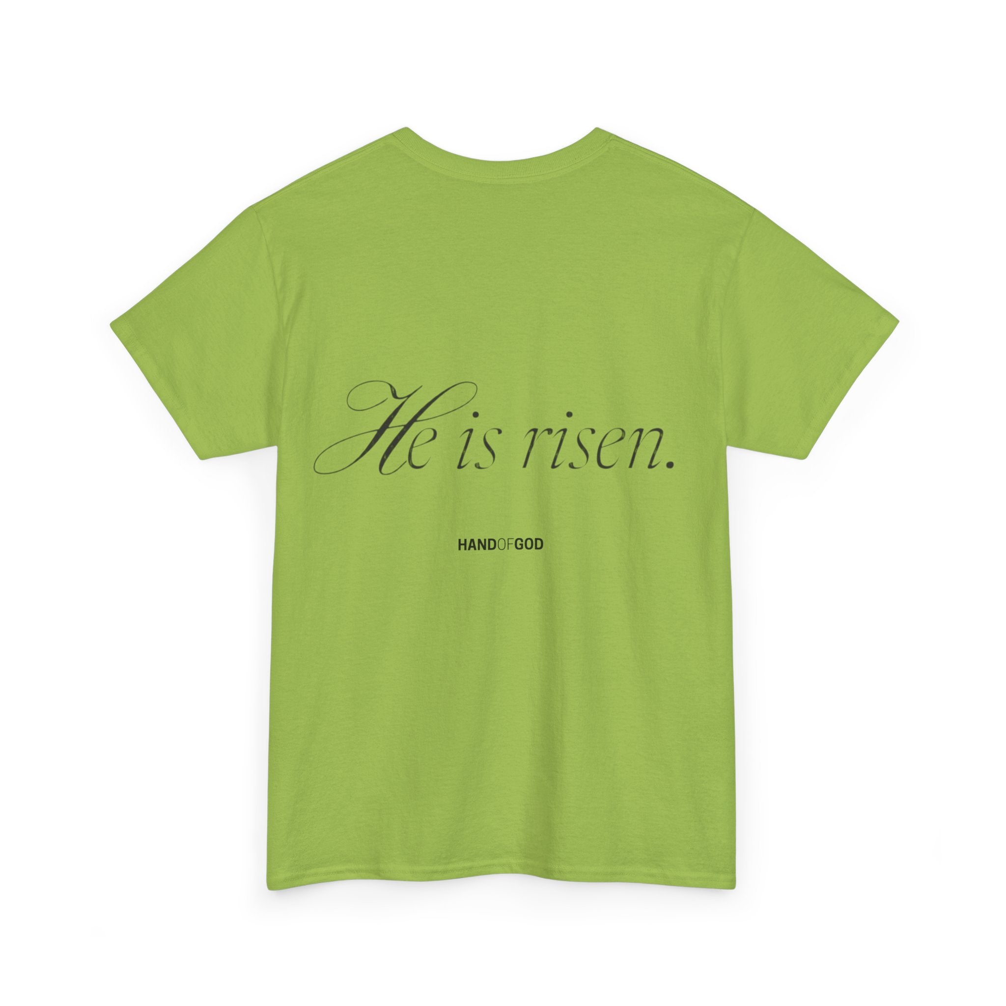 He Is Risen Easter T-Shirt | Christian Faith Apparel | Hand of God