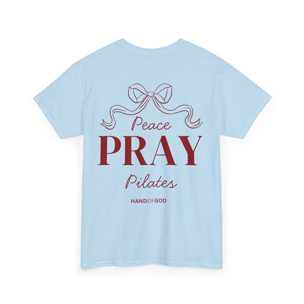 Peace Pray Pilates Women’s T-shirt | Christian Faith & Wellness  | Hand of God Apparel