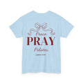Peace Pray Pilates Women’s T-shirt | Christian Faith & Wellness  | Hand of God Apparel