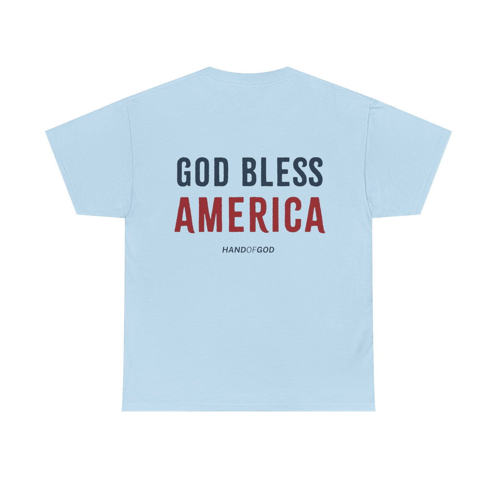 God Bless America Shirt – Christian Patriotic T-Shirt | Hand of God “Wear the Word” Tee