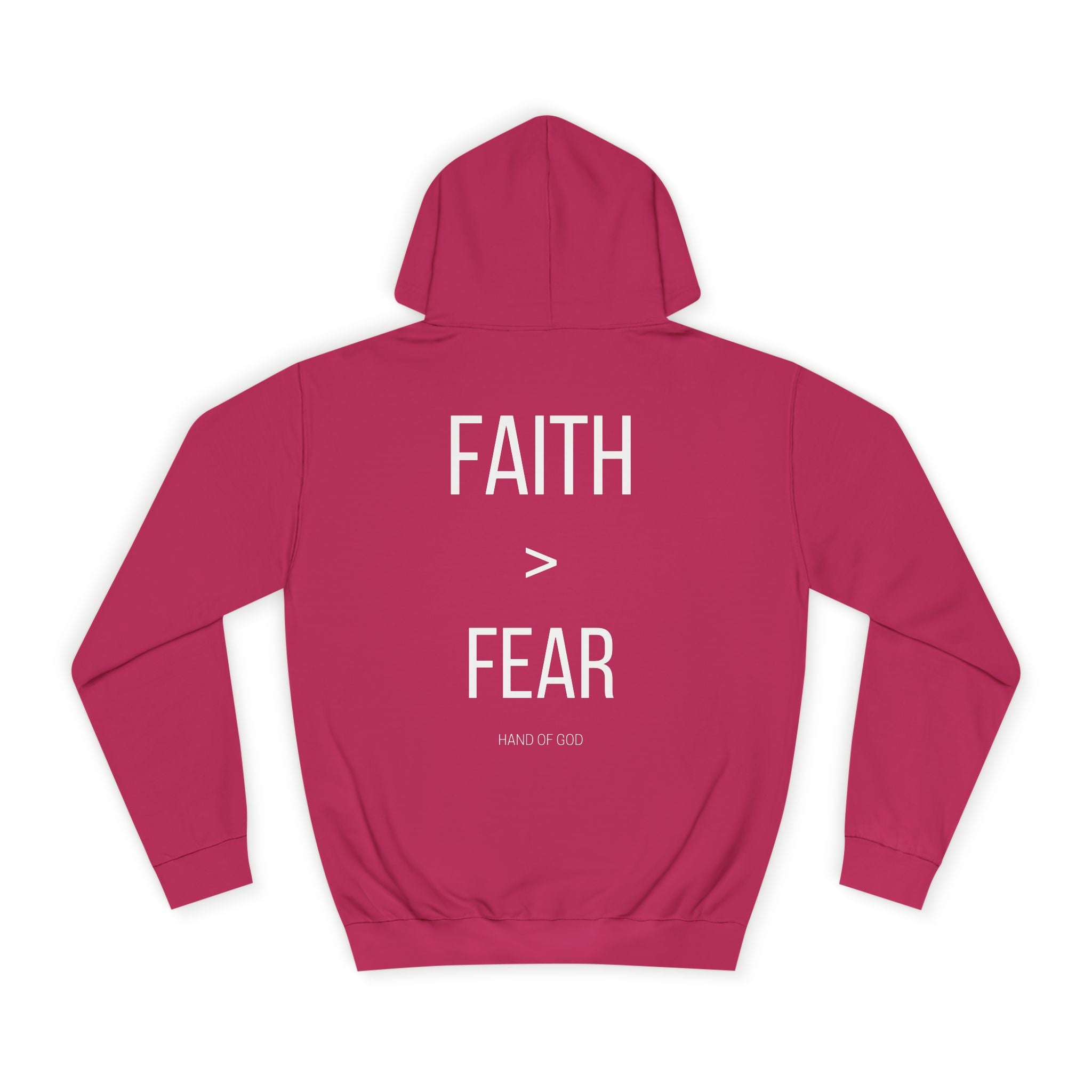 Faith > Fear Hoodie | Hand of God Christian Faith Apparel | Inspirational Sweatshirt