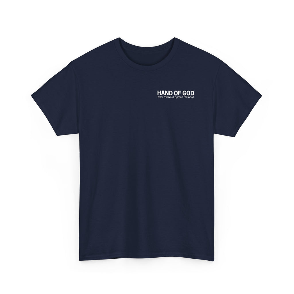 YESHUA Stacked T-Shirt | Hebrew Christian Tee | Hand of God Graphic Tee
