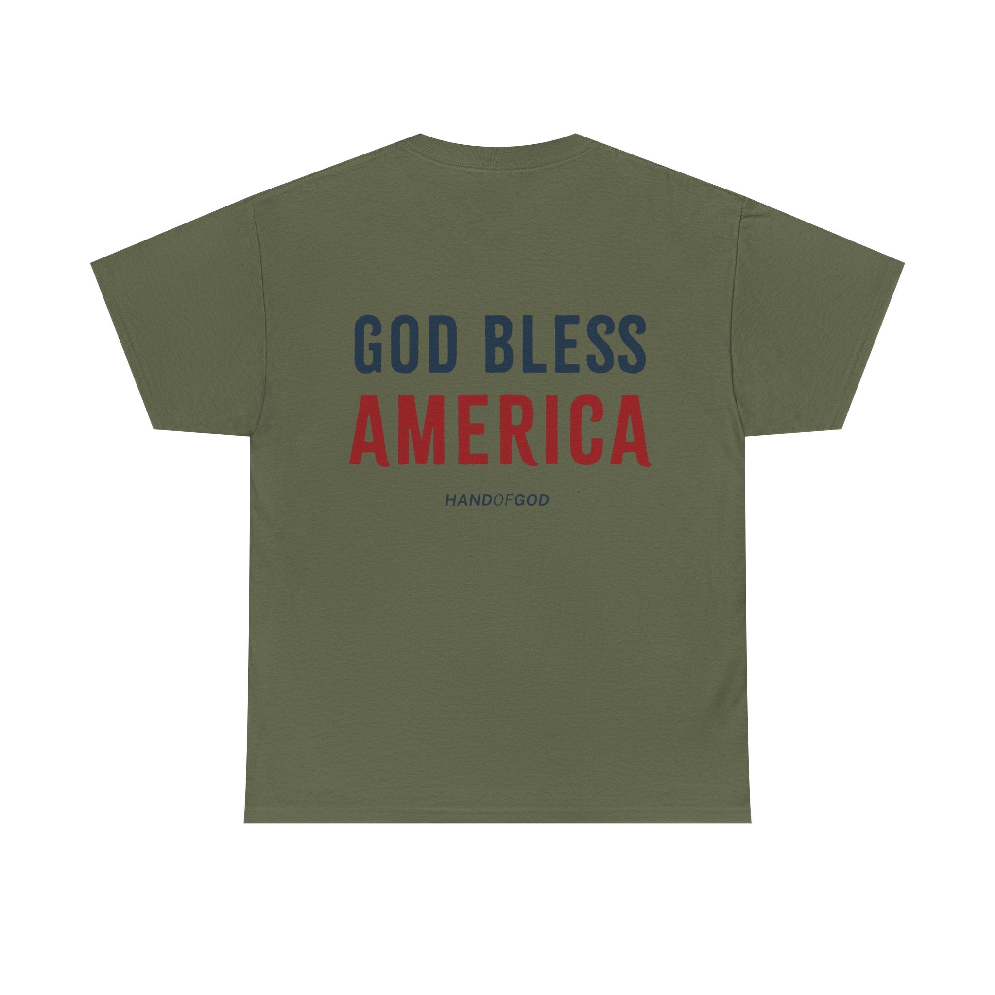 God Bless America Shirt – Christian Patriotic T-Shirt | Hand of God “Wear the Word” Tee