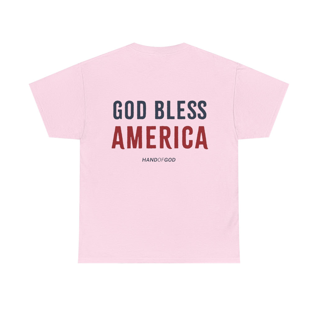 God Bless America Shirt – Christian Patriotic T-Shirt | Hand of God “Wear the Word” Tee