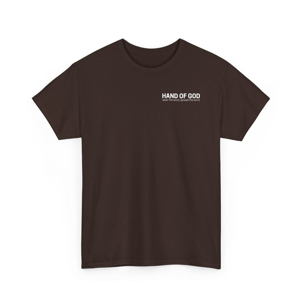 YESHUA Stacked T-Shirt | Hebrew Christian Tee | Hand of God Graphic Tee