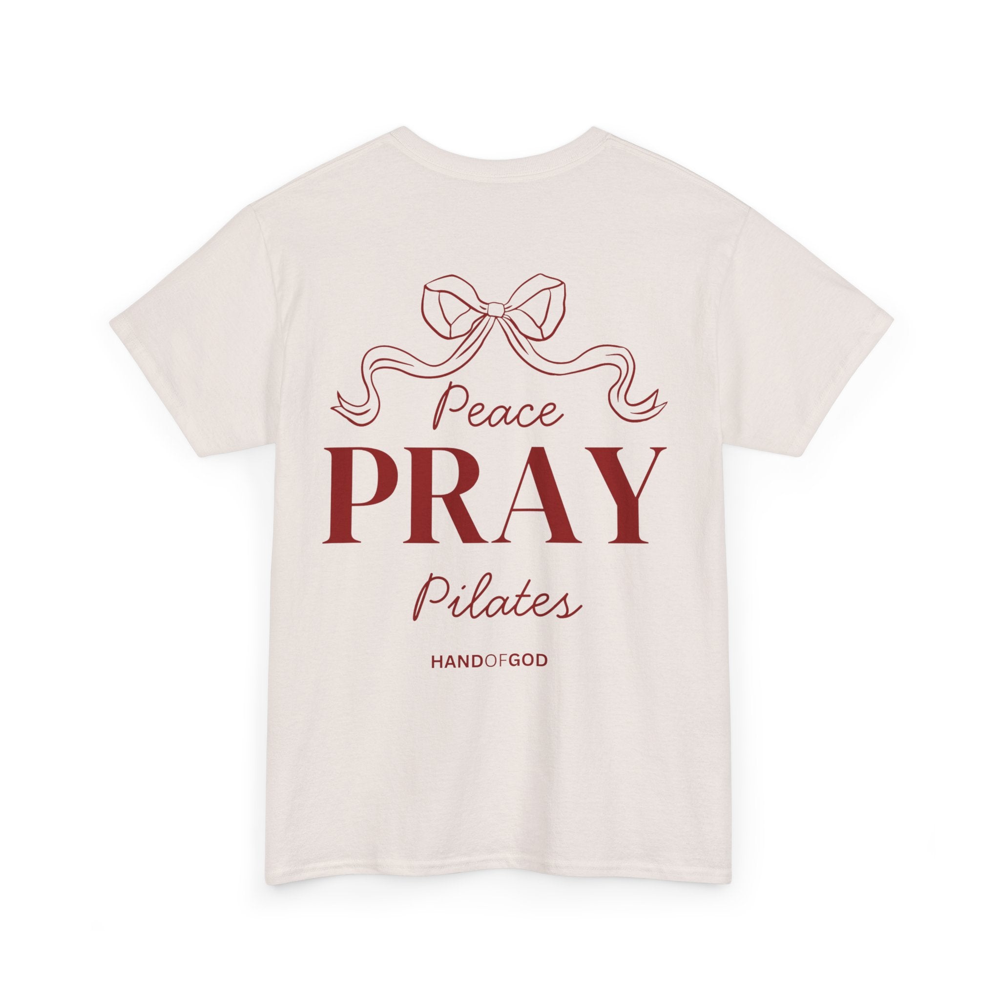 Peace Pray Pilates Women’s T-shirt | Christian Faith & Wellness  | Hand of God Apparel