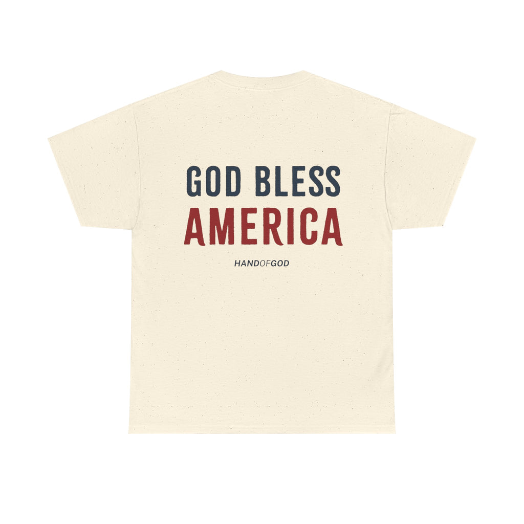 God Bless America Shirt – Christian Patriotic T-Shirt | Hand of God “Wear the Word” Tee