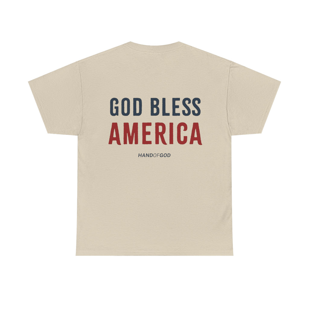 God Bless America Shirt – Christian Patriotic T-Shirt | Hand of God “Wear the Word” Tee