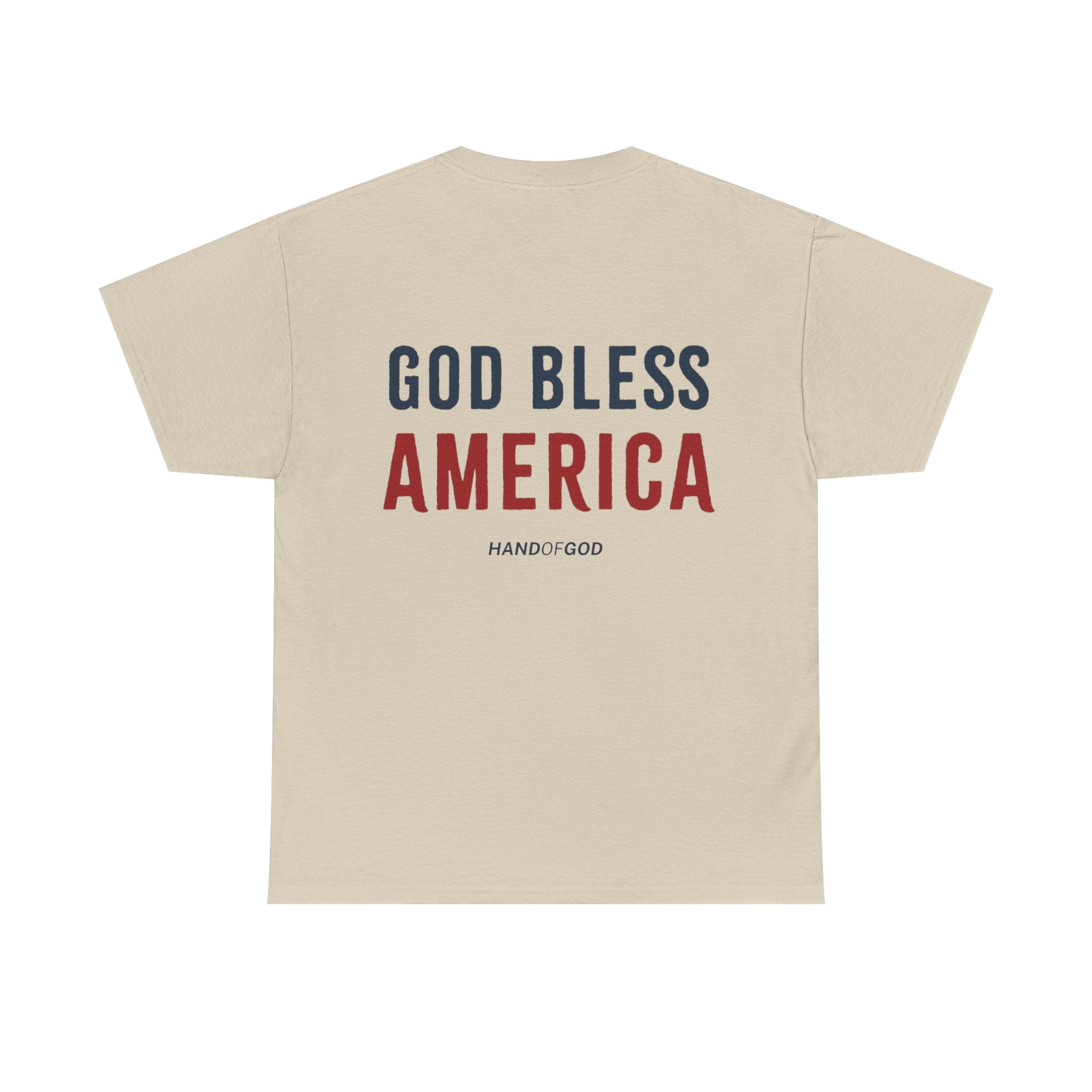 God Bless America Shirt – Christian Patriotic T-Shirt | Hand of God “Wear the Word” Tee