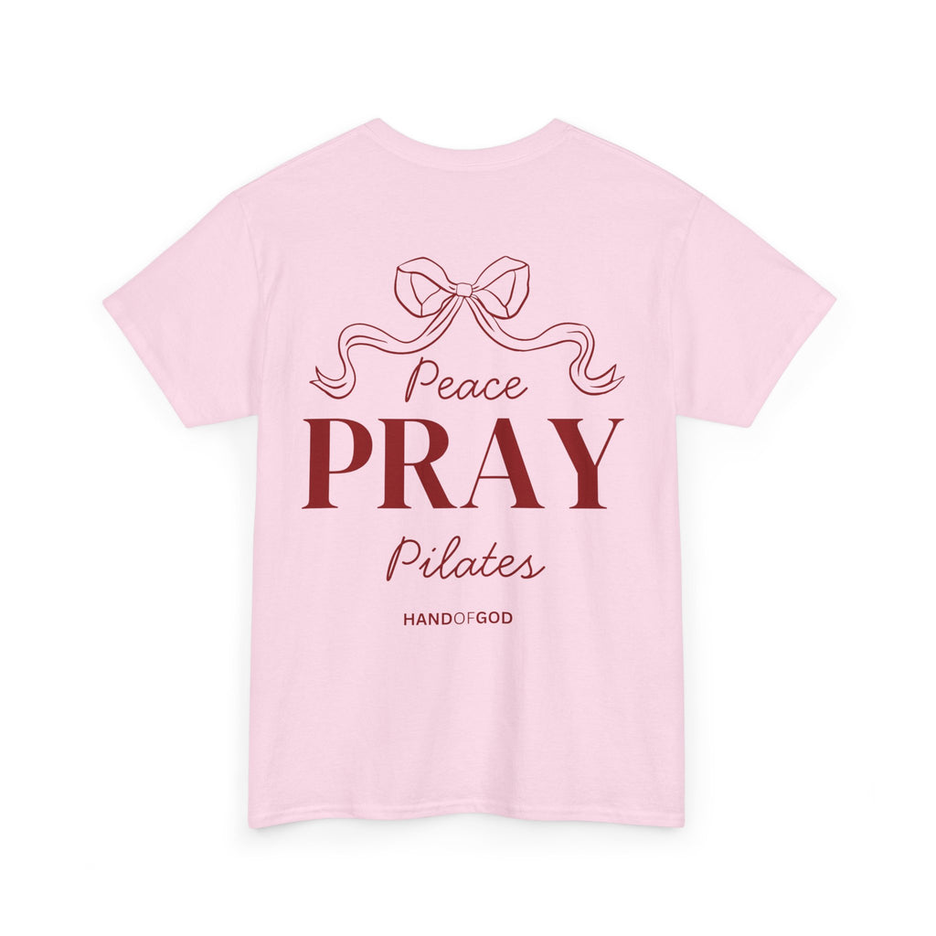 Peace Pray Pilates Women’s T-shirt | Christian Faith & Wellness  | Hand of God Apparel