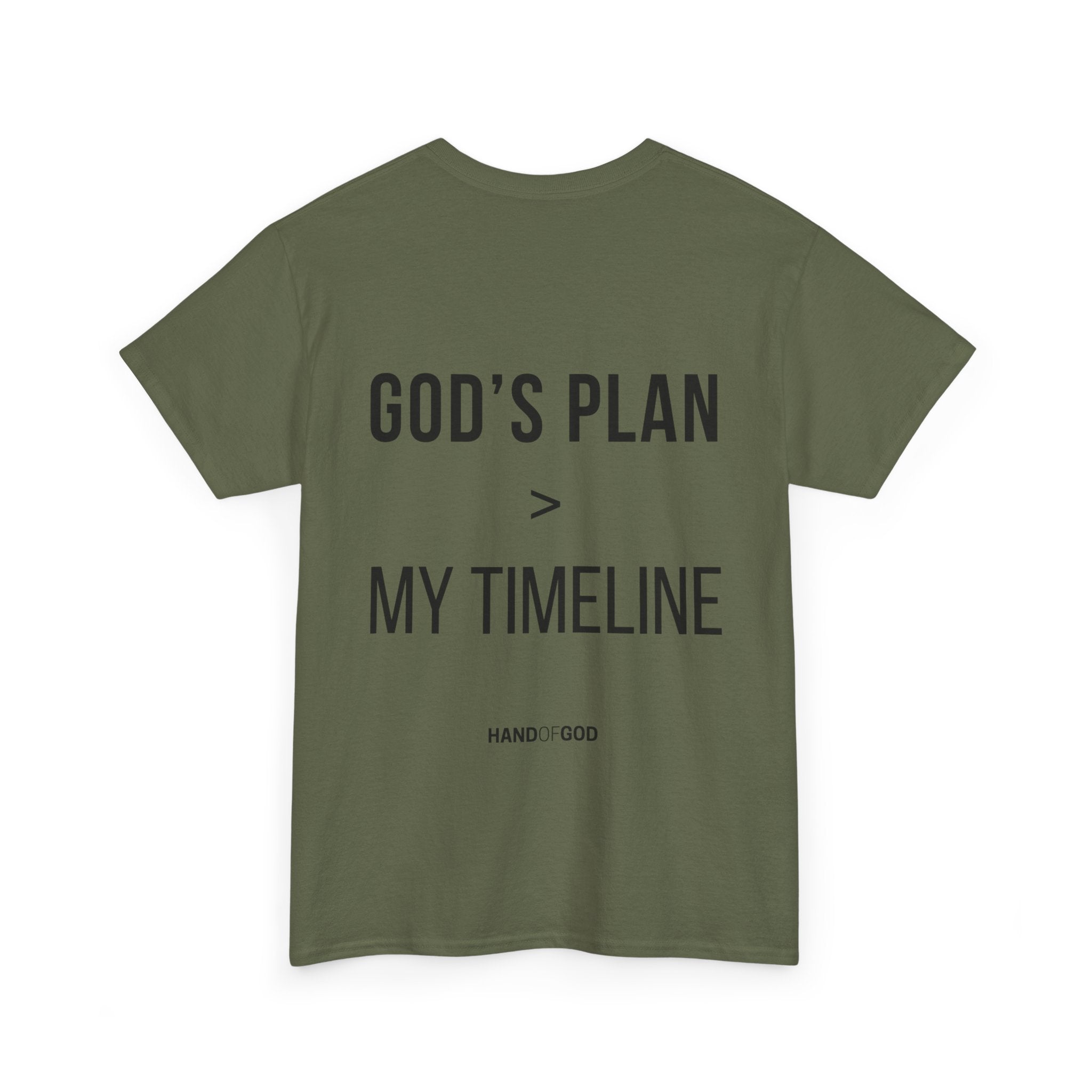 God's Plan > My Timeline Christian T-Shirt | Hand of God Faith Apparel