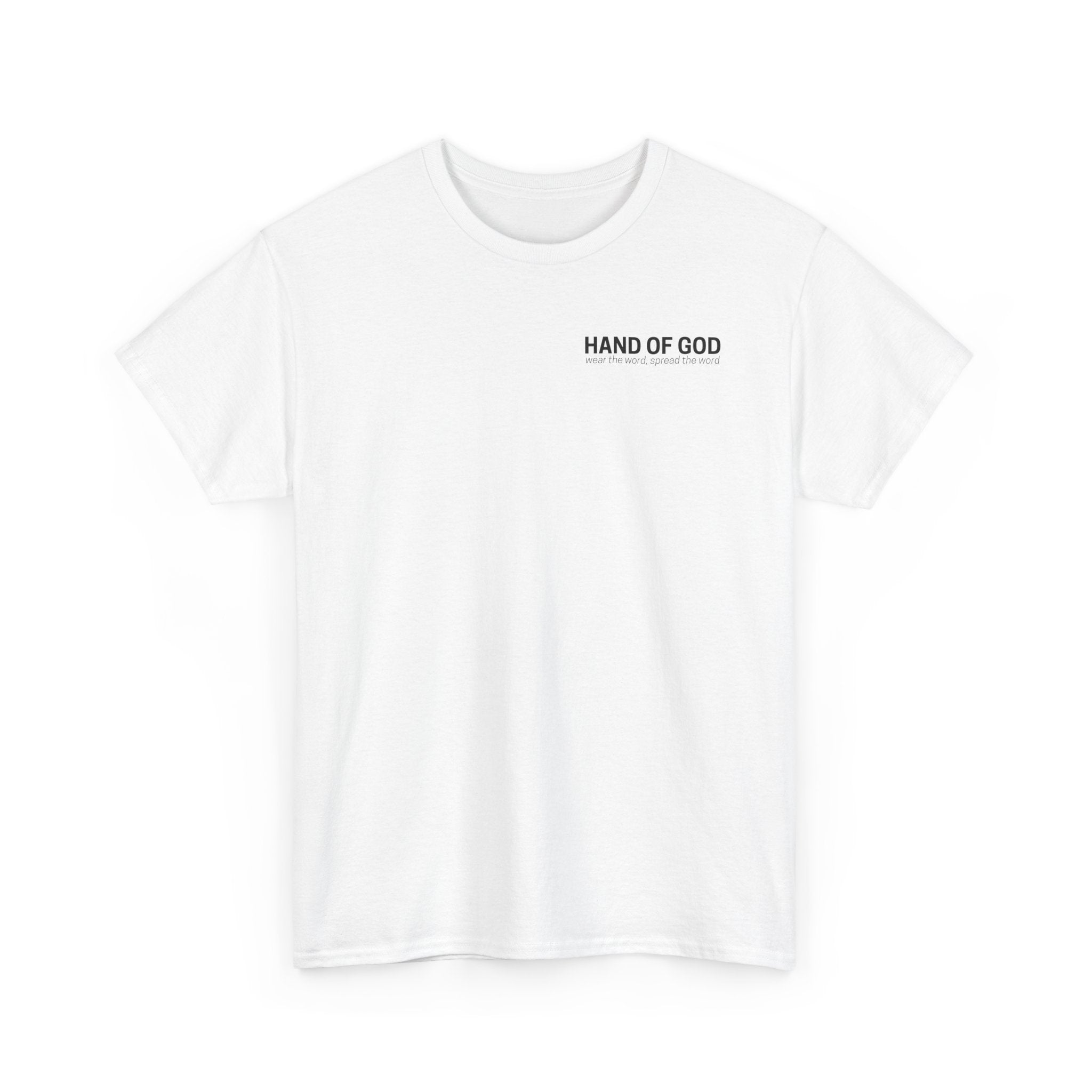 YESHUA Stacked T-Shirt | Hebrew Christian Tee | Hand of God Graphic Tee