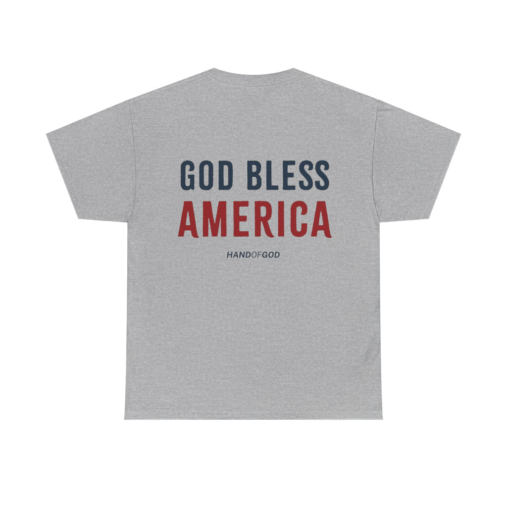 God Bless America Shirt – Christian Patriotic T-Shirt | Hand of God “Wear the Word” Tee
