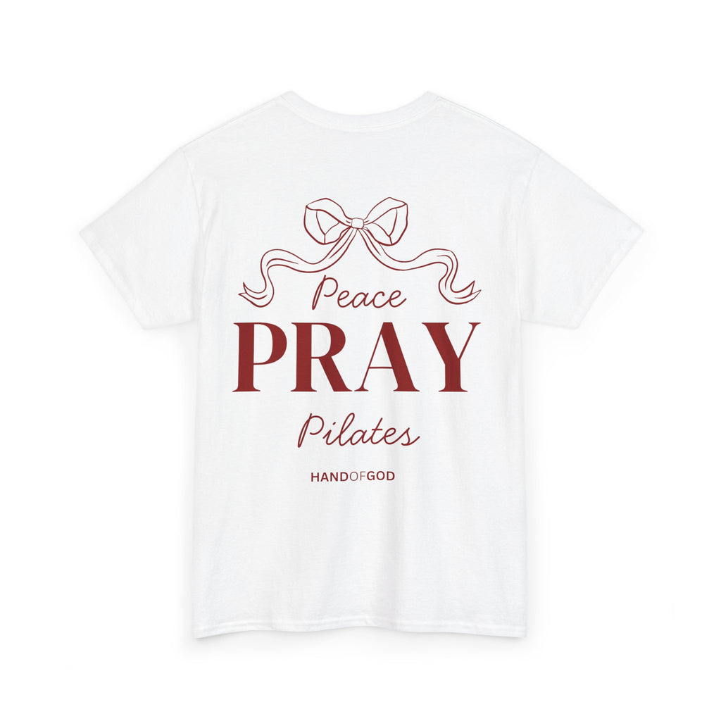 Peace Pray Pilates Women’s T-shirt | Christian Faith & Wellness  | Hand of God Apparel