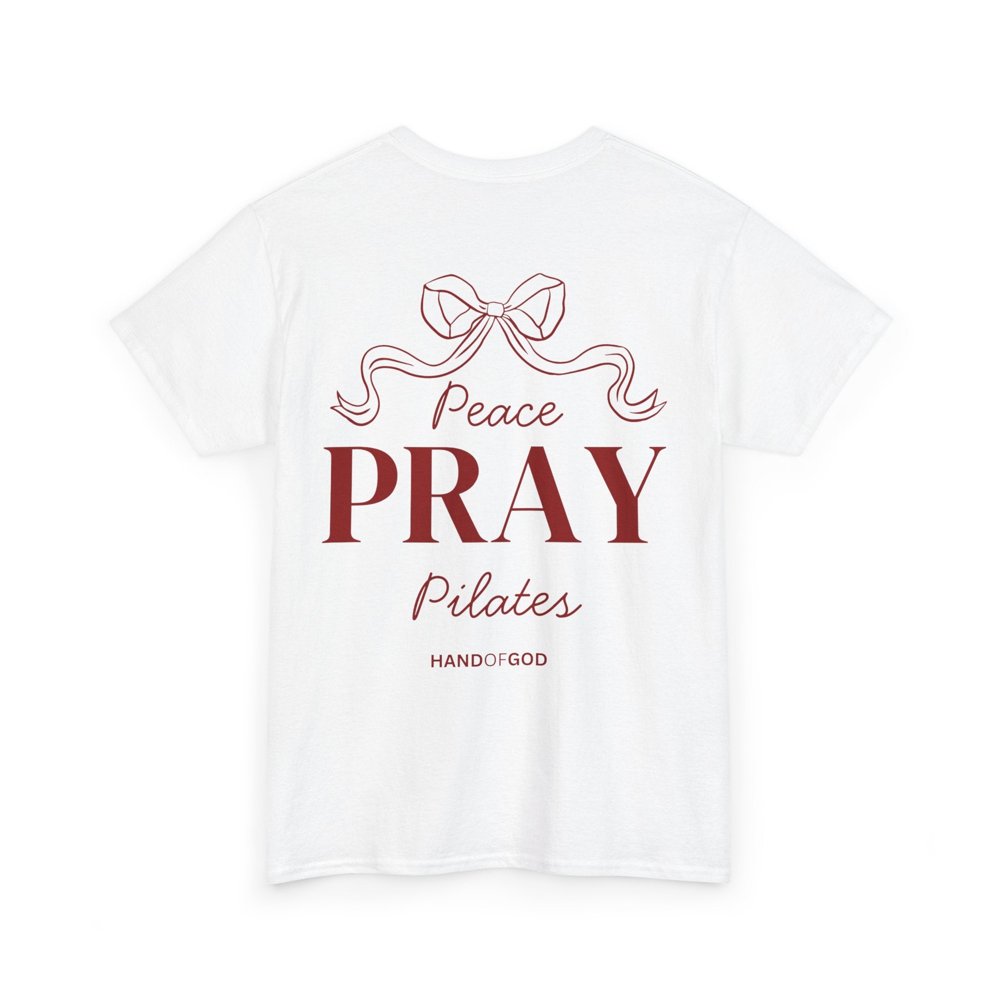 Peace Pray Pilates Women’s T-shirt | Christian Faith & Wellness  | Hand of God Apparel