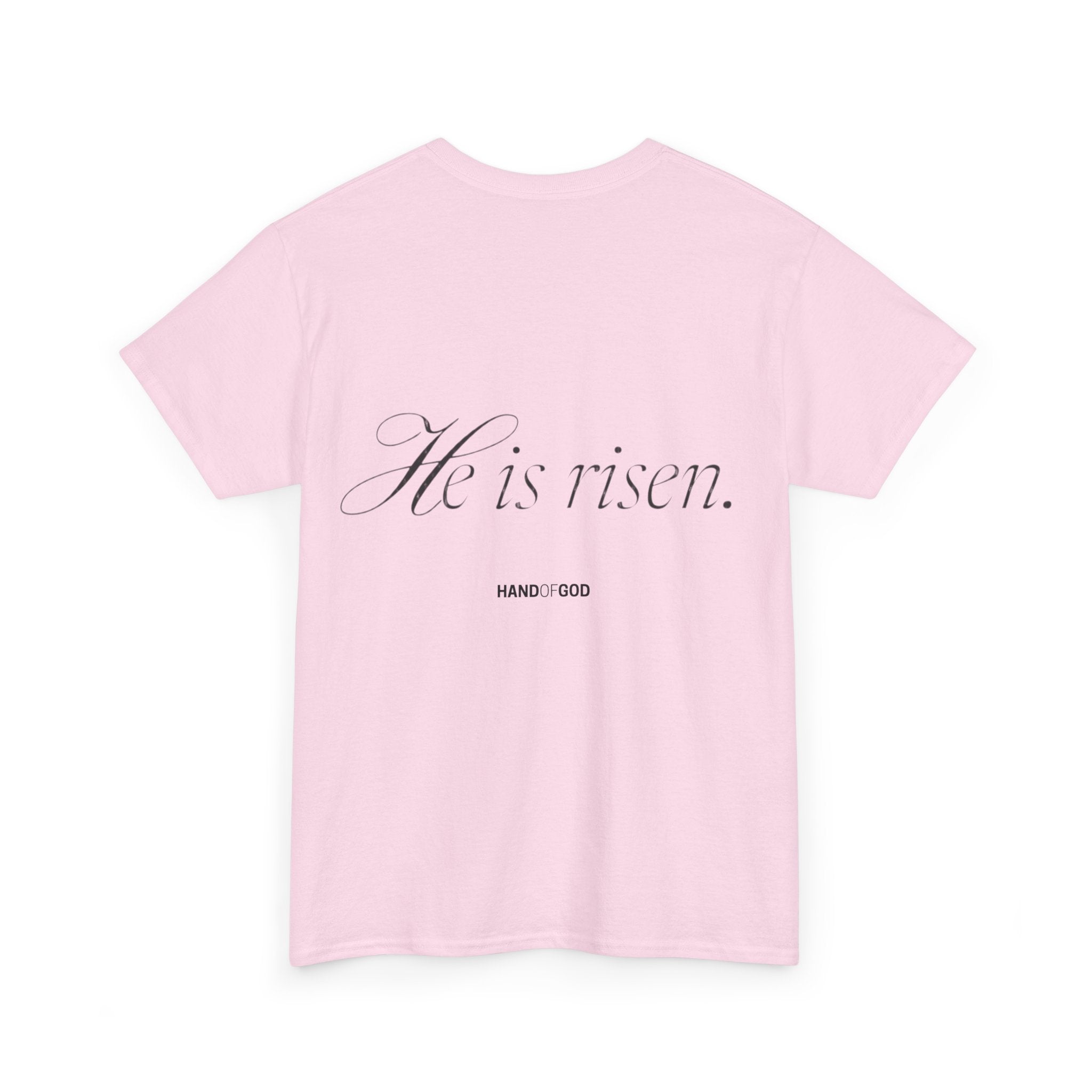 He Is Risen Easter T-Shirt | Christian Faith Apparel | Hand of God